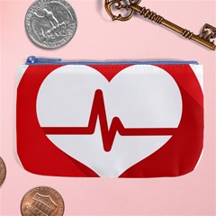 Cardiologist Hypertension Rheumatology Specialists Heart Rate Red Love Large Coin Purse by Mariart