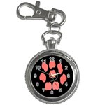 Craft Pink Black Polka Spot Key Chain Watches Front