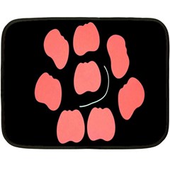 Craft Pink Black Polka Spot Double Sided Fleece Blanket (mini)  by Mariart