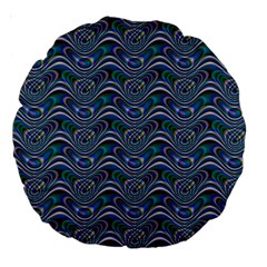 Boomarang Pattern Wave Waves Chevron Green Line Large 18  Premium Round Cushions by Mariart