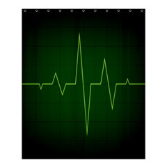 Heart Rate Green Line Light Healty Shower Curtain 60  X 72  (medium)  by Mariart