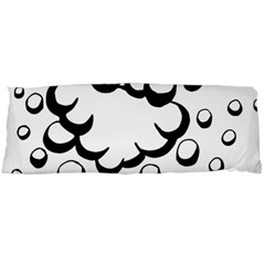 Splash Bubble Black White Polka Circle Body Pillow Case (dakimakura) by Mariart