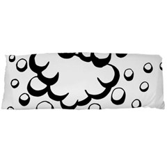 Splash Bubble Black White Polka Circle Body Pillow Case Dakimakura (two Sides) by Mariart