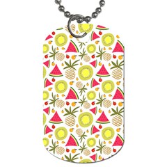 Summer Fruits Pattern Dog Tag (two Sides) by TastefulDesigns