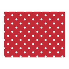 Red Polka Dots Double Sided Flano Blanket (mini)  by LokisStuffnMore