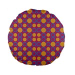 Colorful Geometric Polka Print Standard 15  Premium Round Cushions Front