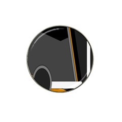 Flag Grey Orange Circle Polka Hole Space Hat Clip Ball Marker by Mariart