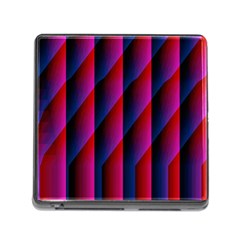 Photography Illustrations Line Wave Chevron Red Blue Vertical Light Memory Card Reader (square) by Mariart
