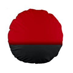 Red Gray Flag Line Horizontal Standard 15  Premium Round Cushions by Mariart