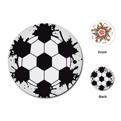Soccer Camp Splat Ball Sport Playing Cards (round)  by Mariart