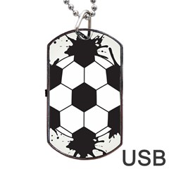 Soccer Camp Splat Ball Sport Dog Tag Usb Flash (one Side) by Mariart