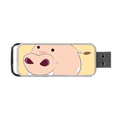 Happy Cartoon Baby Hippo Portable Usb Flash (one Side) by Catifornia