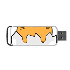 Yellow Cat Egg Portable Usb Flash (two Sides) by Catifornia
