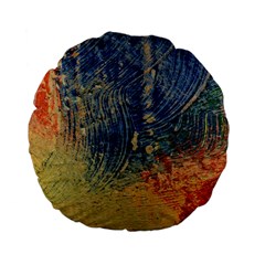 3 Colors Paint              Standard 15  Premium Flano Round Cushion by LalyLauraFLM