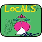 Behance Feelings Beauty Local Polka Dots Green Double Sided Fleece Blanket (Mini)  35 x27  Blanket Back