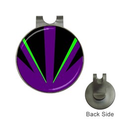Rays Light Chevron Purple Green Black Line Hat Clips With Golf Markers by Mariart