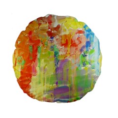 Paint Texture                  Standard 15  Premium Flano Round Cushion by LalyLauraFLM