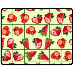 Strawberries Pattern Fleece Blanket (medium)  by SuperPatterns