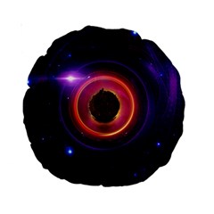 The Little Astronaut On A Tiny Fractal Planet Standard 15  Premium Round Cushions by jayaprime