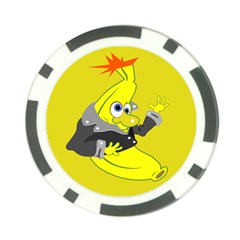 Funny Cartoon Punk Banana Illustration Poker Chip Card Guard by BangZart