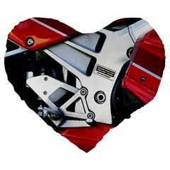 Footrests Motorcycle Page Large 19  Premium Heart Shape Cushions by BangZart