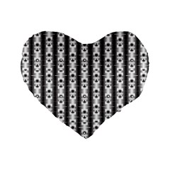 Pattern Background Texture Black Standard 16  Premium Flano Heart Shape Cushions by BangZart
