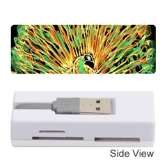 Unusual Peacock Drawn With Flame Lines Memory Card Reader (stick)  by BangZart