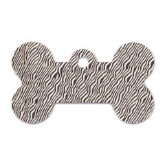 Zebra Pattern Animal Print Dog Tag Bone (one Side) by paulaoliveiradesign