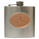 Giraffe pattern animal print  Hip Flask (6 oz) Front