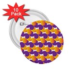 purple and yellow Abstract pattern 2.25  Buttons (10 pack)  Front