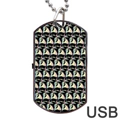 Colorful Pop Art Monkey Pattern Dog Tag Usb Flash (one Side) by paulaoliveiradesign