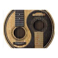 Old And Worn Acoustic Guitars Yin Yang Double Sided Flano Blanket (mini)  by JeffBartels