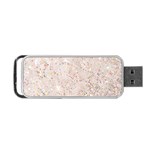 white sparkle glitter pattern Portable USB Flash (Two Sides) Back