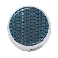 Blue Sparkly Sequin Texture 4-port Usb Hub (one Side) by paulaoliveiradesign