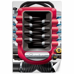 Car Engine Canvas 12  X 18   by BangZart