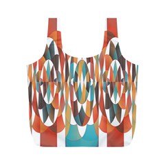 Colorful Geometric Abstract Full Print Recycle Bags (m)  by linceazul