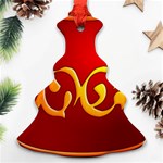 Easter Decorative Red Egg Christmas Tree Ornament (Two Sides) Back