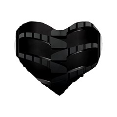 Tire Standard 16  Premium Flano Heart Shape Cushions by BangZart