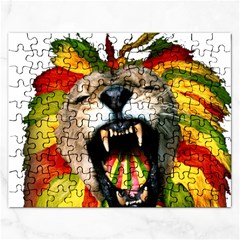 Reggae Lion Rectangular Jigsaw Puzzl by BangZart
