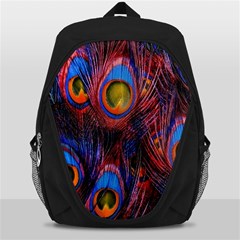 Pretty Peacock Feather Backpack Bag by BangZart