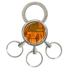 Circuit Board Pattern 3-ring Key Chains by BangZart
