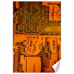 Circuit Board Pattern Canvas 24  X 36  by BangZart