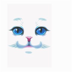 Cute White Cat Blue Eyes Face Large Garden Flag (two Sides) by BangZart