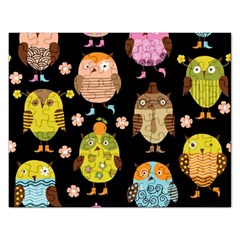 Cute Owls Pattern Rectangular Jigsaw Puzzl by BangZart