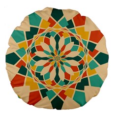 Summer Festival Large 18  Premium Flano Round Cushions by linceazul