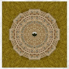 Golden Forest Silver Tree In Wood Mandala Canvas 20  X 20   by pepitasart