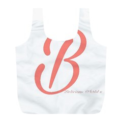 Belicious World  b  In Coral Full Print Recycle Bags (l)  by beliciousworld