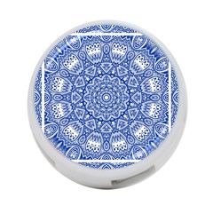Blue Mandala Art Pattern 4-port Usb Hub (one Side) by paulaoliveiradesign