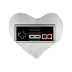 Video Game Controller 80s Standard 16  Premium Flano Heart Shape Cushions Front