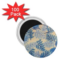 Fabric Embroidery Blue Texture 1 75  Magnets (100 Pack)  by paulaoliveiradesign